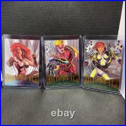 Mint 34-Card Lot Grade Ready 1995 Fleer Metal Marvel Silver Flasher