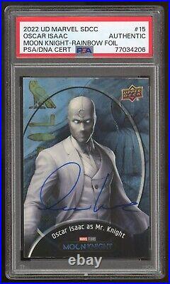 Oscar Isaac Signed 2022 Upper Deck Marvel SDCC Moon Knight PSA Certified AUTO