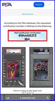 PHOENIX PSA GRADED POP 2 1996 Marvel Metallic Impressions X-Men NEW THICK SLAB