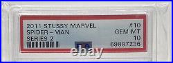 PSA 10 2011 Stussy Marvel #10 Spider-Man Series 2 Pop 12
