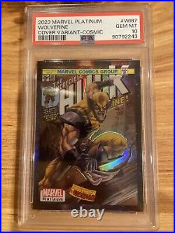 PSA 10 2023 Upper Deck Marvel Platinum Cover Variant Cosmic 11/25 Wolverine WI87