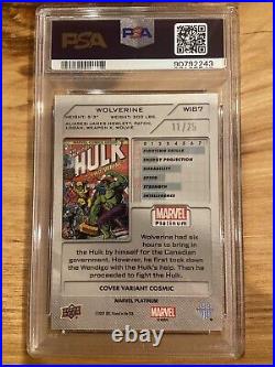 PSA 10 2023 Upper Deck Marvel Platinum Cover Variant Cosmic 11/25 Wolverine WI87