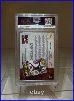 PSA 10 Gem Mint SPIDER-MAN Blue Traxx #87 2024 Marvel Masterpieces'92 Platinum