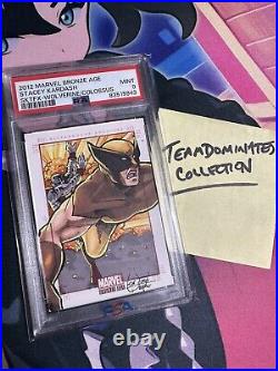 PSA 9 2012 Marvel Bronze Age Wolverine/Colossus Stacey Kardash Sketch Card