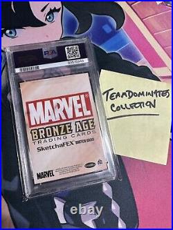PSA 9 2012 Marvel Bronze Age Wolverine/Colossus Stacey Kardash Sketch Card