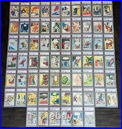 PSA Graded- 1966 Donruss Marvel Super Heroes Complete Set- 66 Cards with Wrapper