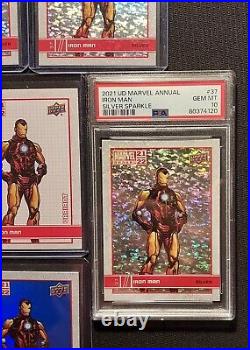 PSA gem mint 10? Iron Man Upperdeck 2021 Annual, plus bonus cards, variants