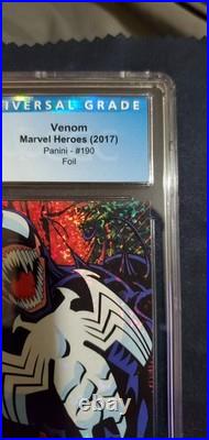 Panini Marvel Heroes Venom Red Ice Foil Rare! PoP 5 OLD Cert 9.5 NEW GEM 10
