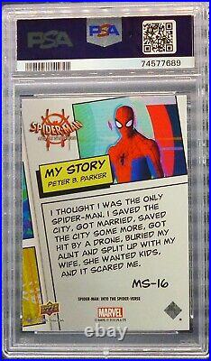 Peter Parker 2022 Marvel SpiderMan Into The SpiderVerse My Story PSA 10 GEM MINT