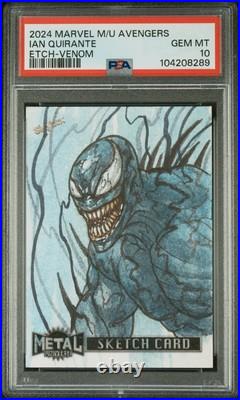 Psa 10 Gm 2024 Skybox Marvel Metal Universe Etch Cards Ian Quirante Etch-venom