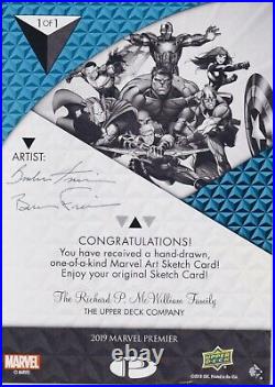 Psylocke 2019 Ud Marvel Premier Brian Fraim Brendon Fraim 5x7 Sketch Card X-men