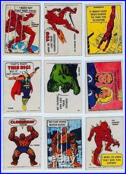 Rare 1967 Marvel Super Hero Stickers Complete Set (55) Nice! Spider-man Hulk Etc