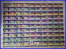RARE 1992 Marvel Entertainment Group Collectable UNCUT CARD SHEET OF 99 CARDS