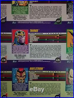 RARE 1992 Marvel Entertainment Group Collectable UNCUT CARD SHEET OF 99 CARDS