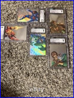 RARE 1995 Flair Marvel Annual HOLOBLAST CGC Graded 5-Card Lot NM/Mint