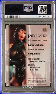 RARE 1996 Marvel Masterpieces PSYLOCKE #35 Julie Bell PSA 9 (Only 1 PSA 10) WOW