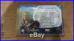 RELISTED 2012 Upper Deck Marvel Avengers Chris Hemsworth Thor Autograph