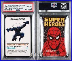 Rare 1977 Marvel Superheroes Black Panther Top Trumps Card Game Psa 8 Nm-mint