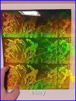 Rare Uncut Amazing Spiderman Hologram Sheet Fleer 1994 & Bonus Uncut Hologram