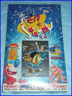 Ren & Stimpy Trading Cards Box Sealed 1993 Topps + Nickelodeon / Marvel Poster
