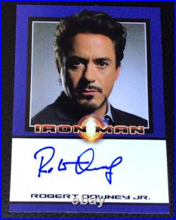 Robert Downey Jr. Autograph SWAU AUTHENTICATED 2008 Rittenhouse Iron Man Rookie