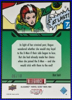 Rogue 2023 Upper Deck Marvel Allegiance Secret Wars Blue Swirl 06/10 #41 Rogue 2023 Upper Deck Marvel Allegiance Secret Wars Blue Swirl 06/10 #41