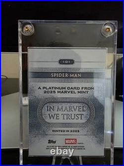 SDCC 2025 Exclusive Topps Marvel Mint Spider-Man Platinum Refractor Insert /99