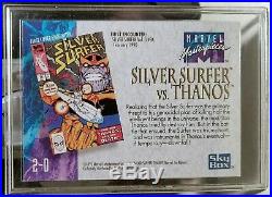 SILVER SURFER vs. THANOS 2-D Hologram Marvel Masterpieces 1992 SkyBox MINT