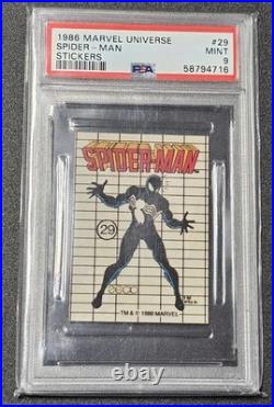 SPIDER-MAN 1986 COMIC IMAGES MARVEL UNIVERSE STICKERS #29 PSA 9 Rare