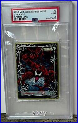 SPIDER-MAN CARNAGE PSA GRADED MINT 9 POP 3 None HIGHER 1996 Metallic IMPRESSIONS
