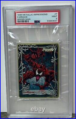 SPIDER-MAN CARNAGE PSA GRADED MINT 9 POP 3 None HIGHER 1996 Metallic IMPRESSIONS