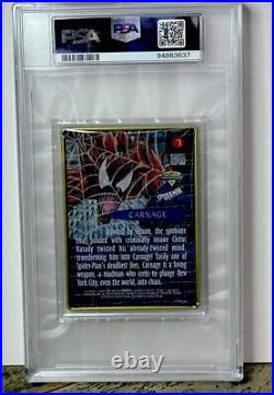 SPIDER-MAN CARNAGE PSA GRADED MINT 9 POP 3 None HIGHER 1996 Metallic IMPRESSIONS