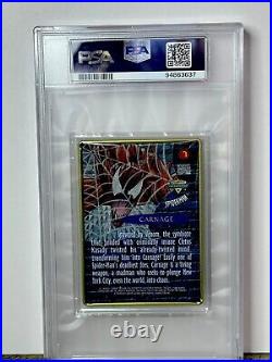 SPIDER-MAN CARNAGE PSA GRADED MINT 9 POP 3 None HIGHER 1996 Metallic IMPRESSIONS