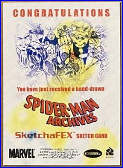 SPIDER-MAN Marvel SKETCH CARD Brian Shearer SketchaFEX Spider-Man Archives