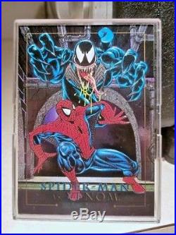 SPIDER-MAN VS. VENOM 1992 MARVEL MASTERPIECES 4-D Hologram! VINTAGE