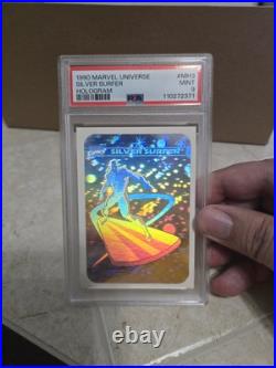 Silver Surfer Hologram 1990 Marvel Universe #MH3 PSA 9 Mint. Only 8 Are Higher Silver Surfer Hologram 1990 Marvel Universe #MH3 PSA 9 Mint. Only 8 Are Higher