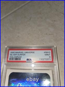 Silver Surfer Hologram 1990 Marvel Universe #MH3 PSA 9 Mint. Only 8 Are Higher Silver Surfer Hologram 1990 Marvel Universe #MH3 PSA 9 Mint. Only 8 Are Higher