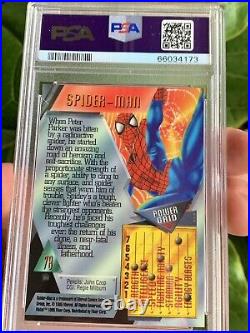 Spider-Man 1995 Marvel Metal #78? PSA 9 MINT? Beautiful Detail