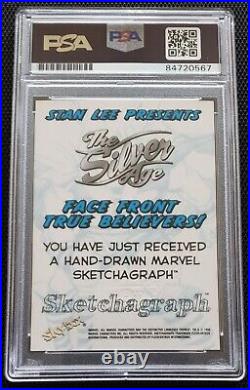 Spider-Man 1998 Marvel Silver Age Sketchagraph by John Romita Sr. (PSA Mint 9)