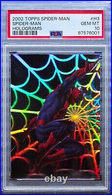 Spider-Man 2002 Topps Spider-Man The Movie #H3 Holograms PSA 10 GEM MINT POP 1