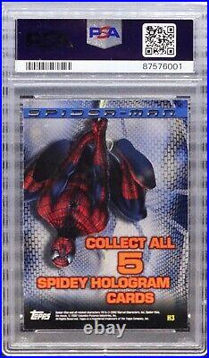 Spider-Man 2002 Topps Spider-Man The Movie #H3 Holograms PSA 10 GEM MINT POP 1