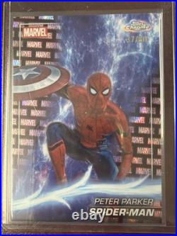 Spider-Man 2025 Topps Chrome Marvel Studios Red & Black Lava Refractor 37/80