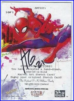 Spider Man Marvel Metal Universe 1/1 Sketch Card Artist