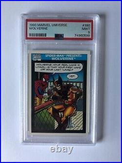 Spider-Man Wolverine 1990 Marvel Universe Impel RC #160 PSA 9 MINT