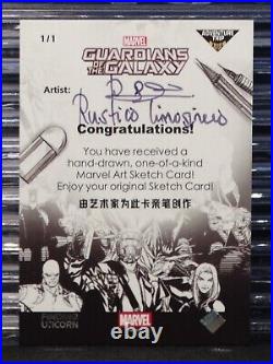 Spider-Man vs Venom 2023 Guardians Of The Galaxy AP Sketch Card One Of One 1/1