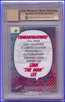 Stan Lee Autograph card 1998 Skybox Marvel The Silver Age BGS 9.5