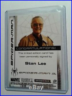 Stan Lee Autographed Signed Autograph Card Marvel Spider-Man 2 Authentic