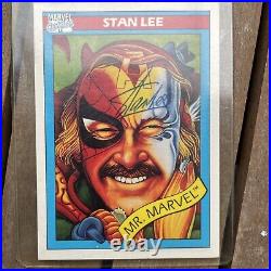 Stan Lee Hand Signed 1990 Mr. Marvel Trading Card Marvel Universe Sealed