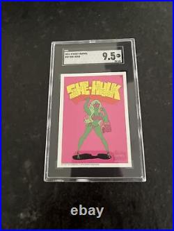 Stussy Marvel Official Collectors Trading Cards #09 She Hulk Series 2 9.5 SGC