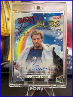 TOPPS Deadpool Johnny Storm Chris Evans autograph on the Best Bubs Parallel